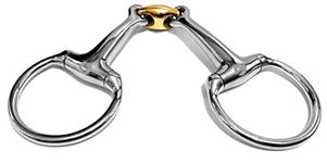 OTTE Double Jointed Eggbutt Snaffle Stainless Steel with Copper Lozenge Horse Bit (5.5")