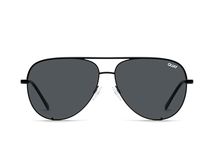 Quay - Sunglasses for Men & Women, Aviator Lenses with UV Protection, Oversized Sunglasses (High Key Large), Black, High Key Large