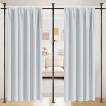 Room Divider Curtain Rod, No Drilling Rod, 48-120inch (H) 28-144inch(W) Adjustable Partition Hanging Room Dividers, Room Partitions and Dividers Floor to Ceiling Self Stand for Space Partition Black