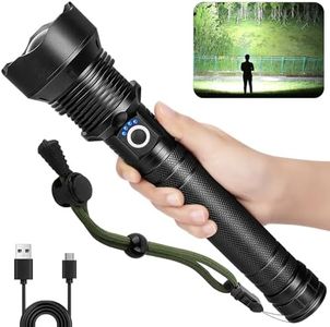 Cinlinso Flashlights High Lumens Rechargeable, 990,000 Lumens Super Bright Led Flashlight, Flash Light with 5 Modes, IPX6 Waterproof, Handheld Powerful Flashlight for hu∩ting, Camping, Emergencies