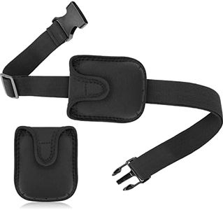 Mic Belt with 2 Pack Pouches Anti Dropping Strap Fitness Instructor Detachable Neoprene Microphone Transmitter Carrier Pouch Adjustable Belt Waistband Bag for Fitness Instructor Speaking Theatre