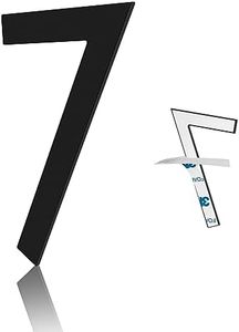 3 Inch Mailbox Number, Stainless Steel Matte Black Modern House Numbers, Self-adhesive Number Door Numbers for Apartments Office (7)