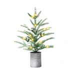 Small Christmas Tree 24 inch, Mini Christmas Tree Rustic Style Tabletop Tree 2 ft