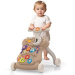 Baybee Lilo Baby Walker for Kids, Baby Activity Walker with LED Light, Music, Rotating Gears & Easy Grip Push Handle | Kids Walker for Baby Toddlers| Baby Walker for 0 to 2 Years Boy Girl (Brown)