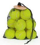 SPORTSPET Tennis Balls for Dogs - Extra Bouncy - Non Toxic - Durable - Long Lasting - Floats (12 Pack) (64mm)