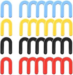 Swpeet 200Pcs 4 Sizes 1/4 Inch, 3/16 Inch, 1/8 Inch, 1/16 Inch Plastic Shims Horseshoe Shims U Shaped Tile Spacers Assortment Kit, Structural Horseshoe U Shaped Tile Plastic Shims for Leveling