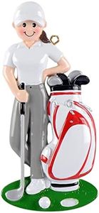 MAXORA Golfer Girl Christmas Ornaments 2024 - Personalized Golf Bag Ornament - Customized Keepsake Gifts for Female Golfer - Sports Ornament 2024