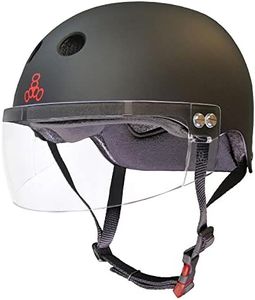 Triple Eight The Certified Sweatsaver Helmet with Visor for Roller Derby, Skateboarding and BMX, Large/X-Large