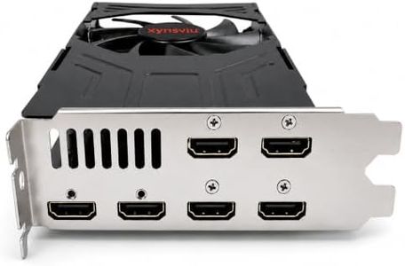 Xynsviu Radeon R7 350 4G Graphics Card, with 6 HDMI Monitor Graphics Card,Computer PC GPU GDDR5 128 Bit DirectX 12 PCI Express X16 3.0, 6 Port Video Cards (AMD R7 350 4G 6HDMI)