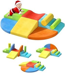 Twinkoo Extra Large 8-Piece Soft Climbing Toys for Toddlers, Foam Climbing Block Set with Jumbo Size, Boosts Motor Skills & Color Coordination, Safe Indoor Toy for Child Development