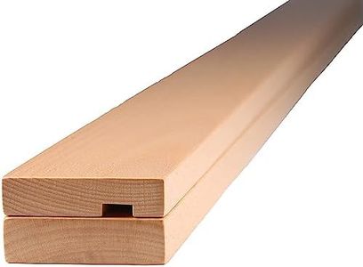 Precision Quilting Tools Quilt Hanger Rack, Knob-Less Modern Wooden Design for Wall Hanging to Clamp Quilts, Rugs, Tapestry (Light Stained Wood 48” Size)