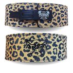 Arsa Fitness Weightlifting Adjustable Buckle Belt for Men & Women Real Cow Hide Leather for Powerlifting Back Support Workout Deadlifts Squats 10MM Thickness 4" Width - Cheetah Print (LARGE)