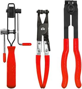 Keadic 3Pcs Universal Auto CV Joint Boot Clamp Pliers Tool Set Includes Joint Banding with Cutter, CV Joint Boot Clamps Pliers and Hose Clamp Pliers Car Repair Tool for Cooling System