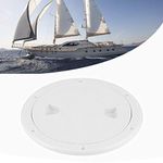 Marine Deck Cover, Round Hatch Cover, ABS Circular Inspection Hatch Deck, Boat Inspection Deck, Detachable, Anti-UV Corrosion Resistant, White