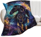 Fantasy Horse Blanket Horse Throw Blanket Horse Gifts and Decor Horse Blanket for Girls Women Men Kids Adults Soft Warm Cozy Fleece Blanket for Couch Sofa ​Bed 50"x40"