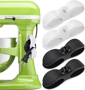 SisBroo Cord Organizer for Appliances, 4PCS Kitchen Appliance Cord Winder Cable Organizer, Cord Holder Cord Wrapper for Appliances Stick on Pressure Cooker, Mixer, Blender, Coffee Maker, Air Fryer