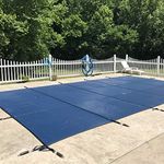 WaterWarden SCMB18X36 Pool Safety Cover, 18X36, Blue Mesh 20 Year Warranty, 16'x36' Rectangle