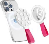 Magnetic Silicone Suction Cup Phone Mount Built-in Mirror for MagSafe,Sticky Phone Grip Holder for iPhone, Hands-Free for Makeup Shower, Octo Sticky Buddy Thing Back of Case for TikTok Selfie Video