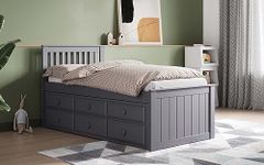 Flair Montana Captain's Bed With Drawers - Grey