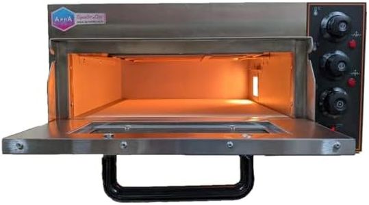 APRA Commercial Electric Stone Pizza Oven | Stainless Steel | Stone Size: 400mm x 400mm | Warranty on Electric Parts: 1 Year