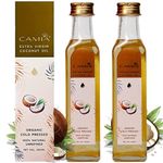 CAMIA - Organic Cold Pressed Coconut Oil for Men & Women | 100% Pure, Natural, Undiluted, Unrefined Hair Oil | Ideal for Skiin & Hair Care | Free From Chemicals (Small, 500, millilitre)