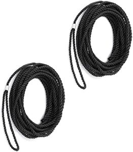 Extension Ladder Replacement Rope Compatible with Werner AC30-2 Extension Ladder - Works with All Aluminum & Fiberglass Extension Ladders Parts #6316509 (Black, 2 Pack)