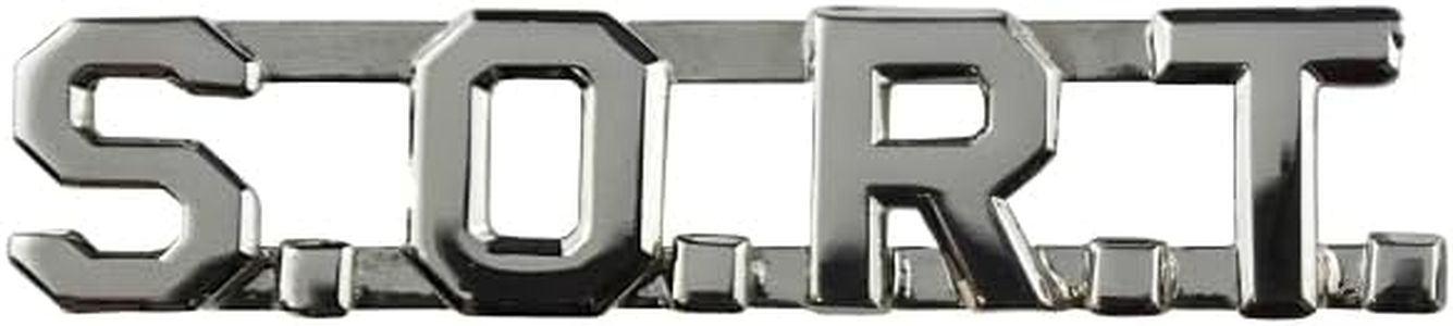 Hero's Pride S.O.R.T. Die Struck Letters, 2 Posts & Clutch Backs, Pairs, 3/8" High, Nickel-Plated