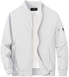 MAGCOMSEN Mens White Jacket Lightwe