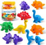 Montessori Learning Toys for Toddlers, Matching Letters Fine Motor Toy, 13 Dinosaurs, Double Sided 26 PCS Alphabet Games, Alphabet Learning Dinosaur Set for Kindergarten