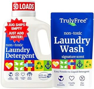 Truly Free Laundry Detergent for Sensitive Skin | Gentle & Safe for Baby Clothes | Plant-Based | Easy to Dissolve to Create a Liquid| Include 1 Refillable Bottle| Signature Scent (50 Loads)