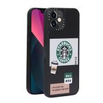 PHONE RING HOLDER® Ultra Hybrid Camera and Drop Protection Back Cover Case for iPhone 11 (TPU + Polycarbonate | Starbuck Quotes) (Coffee)