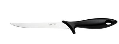 Fiskars Essential Kitchen Knife, Filleting Knife, Stainless Steel, 18cm