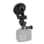 PULUZ Camera Car Suction Cup Mount for Gopro 12 11 10 9 8 7 6 5 Session, Adjustable Vehicle Window & Windshield Car Holder for Gopro, DJI OSMO Pocket,insta360 Assesseories