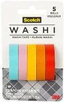 Scotch Washi Tape, Summer Design, 5 Rolls, Great for Bullet Journaling, Scrapbooking and DIY Décor (C1017-5-P4)