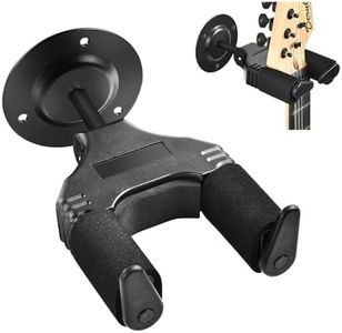 OTraki Colgador de Guitarra Electrica para Pared con Gravedad Bloqueo Automático Soporte Duradero Guitar Wall Hanger para Bajo, Mandolina, Violín y Múltiples Instrumentos