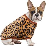 PETANGEL Fleece Dog Hoodie, Soft Flannel Dog Sweatshirt Clothes for Puppy Small Dogs, Cute Leopard Winter Party Dress Up Clothes for French Bulldog, Shih Tzu, Poodle etc .(Size: XL, Chest: 60 cm)