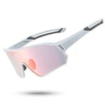 ROCKBROS Polarized Sports Sunglasses HD Glasses Neon Lens UV400 TR90 Frame Cycling Fishing Running Climbing for Women Man