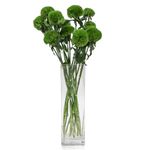 DRERIO Extra Large Glass Vase Square Glass Vase 40cm, Handmade Floral Clear floor Vase, Tall Vase Floor Standing Crystal Flower Bouquets Vase for Wedding Centerpieces, Home Décor (12 L*12 W*40 H cm)