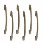 Atom 8.5 inches Zinc Cabinet Pull Handle | Antique Finish | Office Wardrobe Furniture Kitchen Drawer Push Bar, 545, Pack of 6