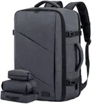 LOVEVOOK Carry on Travel Backpack, Large 50L for Men & Women Flight Approved with USB Charging Port&3 Packing Cubes, Large Suitcase Water Resistant Luggage Daypack Business Weekender Bag, Grey