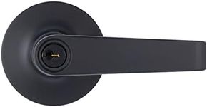 BRINKS Commercial - Light Duty Keyed Door Entry Lever, Matte Black Finish - Meets ANSI Grade 2 Standards and is ADA Compliant