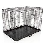 Cozy Pet Dog Cage 42" Black Metal Tray Folding Puppy Crate Cat Carrier Dog Crates Dog Cages DC42B. (We do not ship to Channel Islands or Scilly Isles.)