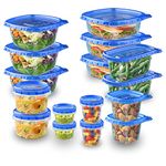 Ziploc Food Storage Meal Prep Containers with Smart Snap Technology, Dishwasher Safe, Variety Pack, 16 Count