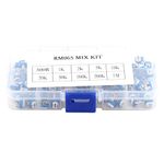 REES52® 100Pcs 10Values 500ohm-1Mohm Variable Resistor Trimming Potentiometer Rheostat Trimpot Assortment Kit with Clear Plastic Box (Blue&White)