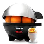 Geepas 3-in-1 Egg Boiler Poacher, 350W | Electric Egg Cooker & Omelette Maker, Vegetable Steamer | Poaching Bowl, Measuring Cup with Egg Piercer | Up to 7 Egg Capacity, Soft Medium & Hard-Boiled Eggs