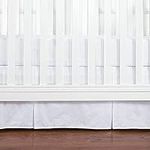 TILLYOU Crib Bed Skirt White Pleate