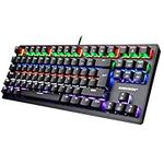 Sumvision Acies Mechanical LED Gaming Keyboard Full Tenkeyless Tkl Multicolour Illuminated 100% Anti-Ghosting for Windows PC Laptops Programmable Macro & Gaming Software Suite UK Layout PC