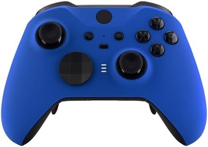 eXtremeRate Blue Soft Touch Grip Faceplate Cover, Front Housing Shell Case Replacement Kit for Xbox One Elite Series 2, Xbox Elite 2 Core Controller Model 1797 - Controller NOT Included