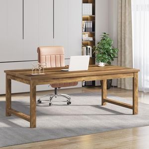 Tribesigns Modern Computer Desk, 63 x 31.5 inch Large Office Desk Computer Table Study Writing Table Workstation for Home Office, Brown Wood