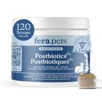 Fera Pets Postbiotics Plus Prebiotics for Dogs & Cats - with Slippery Elm - Promotes Optimal Digestive Health & Inflammatory Response - Enhances Immunity - 120 Scoops